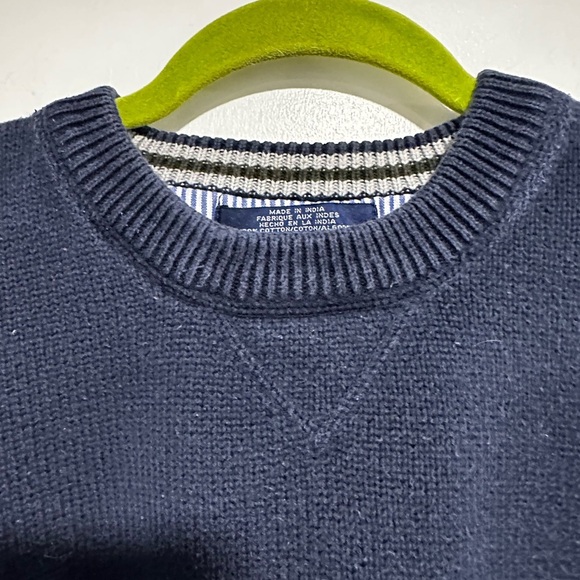 VTG 90s Tommy Hilfiger Navy Crew Neck Heavy Cotton Pullover Sweater Men's Sz XL. - Picture 9 of 14